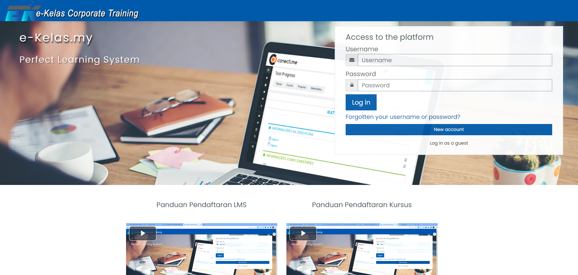 Online learning platform preview